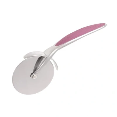 Image of Wiltshire Colour Rush Pizza Cutter, Chrome Plated, Anti Slip Comfortable Soft Grip Handle, Wheel, Slicer, Roller, Sharp Blade, Professional Knife, Pink, 17.7x7.3x2cm