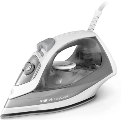 Image of Philips Steam Iron Easyspeed, Boost up to 100 gram, Ceramic Soleplate, Drip Stop, 4 Settings, 2000W, 220 ml Watertank, Integrated Waterspray, Grey (GC1751/89)
