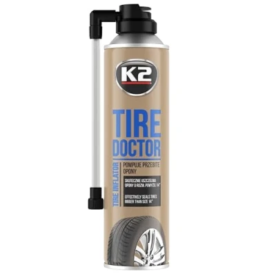 Image of K2 Tire Doctor Emergency Roadside Spray Tool Used, Hole in the Tyre Sealant Close Your Damaged 535ml