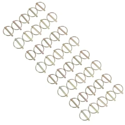 Image of 6mm Lynch Pins Clips Fasteners Linkage Locking Tractors Trailers 40pc