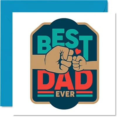 Image of Heartfelt Birthday Cards for Dad Best Ever Special Happy Card from Son Daughter, Father Gifts, 145mm x Father&#039;s Day Greeting Gift Daddy Papa