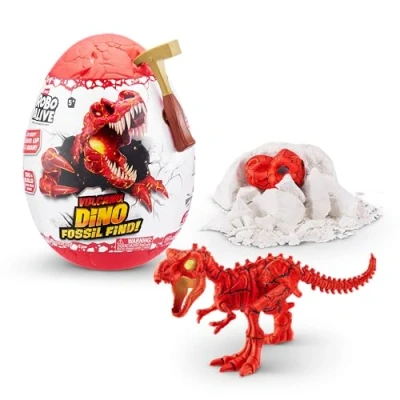 Image of Robo Alive Volcano Dino Fossil Find T Rex by ZURU Boys 4 8 Dig and Discover, STEM Excavate Prehistoric Fossils, Educational Toys, Great Science Kit Gift (T Rex)