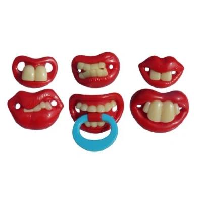 Image of 6 Very Funny Baby/toddler Dummies Soothers Pacifiers Fancy Dress Novelty