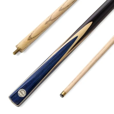 Image of PRO147 WINDSOR 57 Inch 2 Piece Centre Joint Ash Snooker Pool Cue with 9.5mm Tip (Blue)