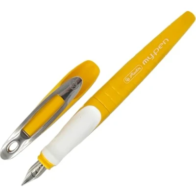 Image of Herlitz my.pen School Fountain Pen M Nib Mustard/White M, Pack of 1