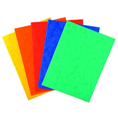 Image of Exacompta Ref 220000E Square Cut Document Folders 240 x 320mm in Size, Suitable for Storing A4 Documents, 225gsm Premium Pressboard Assorted Colours (Pack of 25)
