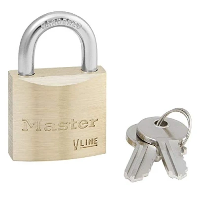 Image of Master Lock 4130KA 142 Key Padlock with Brass Body, Gold, 4,9 x 3 1,2 cm