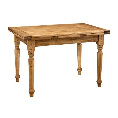 Image of Biscottini Extendable dining table 120x80 cm Wooden Made in Italy Solid wood rustic