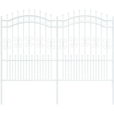 Image of vidaXL Garden Fence White 190 cm Powder coated steel