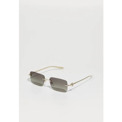Image of Gucci Man GG1703S 005 Sunglasses Metal Gold Grey Squared