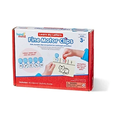 Image of Learning Resources Learn My Letters Fine Motor Clips, Kids Clothes Peg Activities, Letter Practise for Preschoolers, Pincer Grasp Toys, Reading Manipulatives