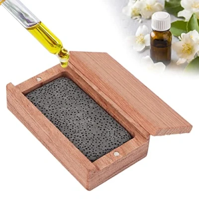 Image of Wood Grain Portable Diffuser for Essential Oils Oil Compact Aromatherapy Diffusers Household Office Car