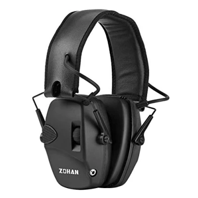 Image of ZOHAN 054 Electronic Shooting Ear Defenders,Active Noise Reduction Safety Earmuff,Tactical Headset Sound Amplification Hearing Protection for Hunting,Ideal Outdoor Airsoft Sport Black
