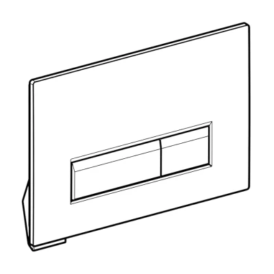 Image of Geberit Sigma40 dual flush plate black/alpine white (242.601.KR.1)