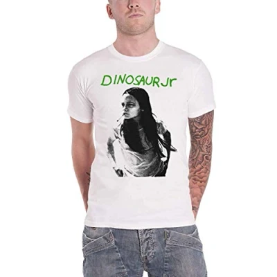 Image of Dinosaur Jr T Shirt Green Mind Band Logo Official Mens White XL
