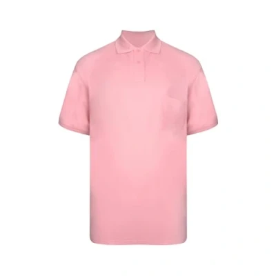 Image of KAM Mens Polo Shirts Short Sleeve Collared Neck Lightweight Sports Gym Tee Top for Big Tall Men Plus Size Pink 4XL