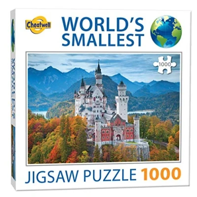 Image of Cheatwell Games 13930 World&#039;s Smallest 1000 Piece Jigsaw Puzzle Neuschwanstein Castle, Various