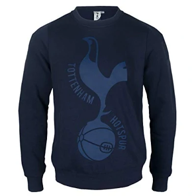 Image of Tottenham Hotspur FC Official Gift Boys Crest Sweatshirt Top Navy 6 7 Years