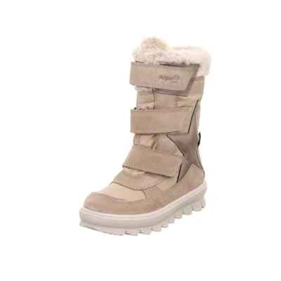 Image of Superfit Flavia Winter boots for kids, Size: 12.5K, Beige Leather and textile