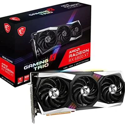 Image of MSI Radeon RX 6800 XT Gaming X TRIO 16G Graphics Card 16GB GDDR6, 2285 MHz, PCI Express 4, 256 bit, 3x DP v 1.4a, HDMI 2.1