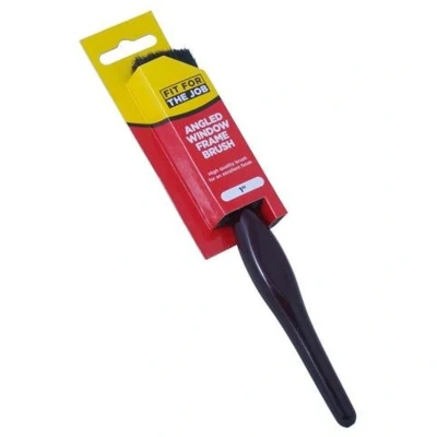 Image of Fit for The Job 1 inch All Purpose Angled Window DIY Paint Brush Painting Frames with Emulsion, Gloss and Satin Paints, 1&quot; Wood