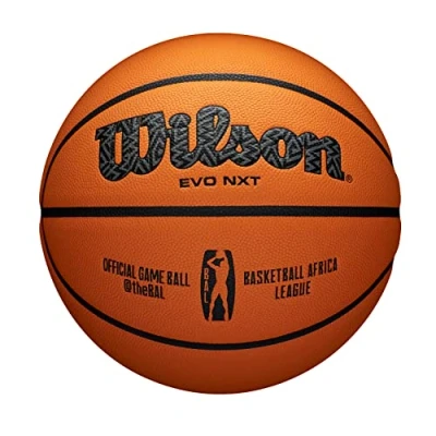 Image of Wilson Basketball EVO NXT AFRICA LEAGUE, Blended Leather, Indoor Basketball, Orange, #7