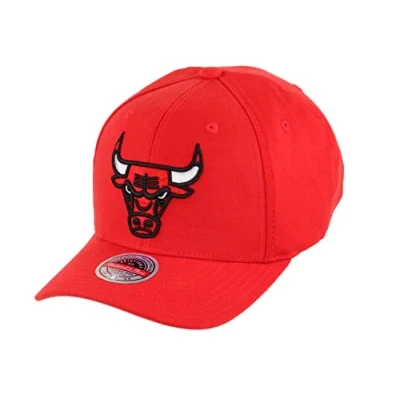 Image of Mitchell &amp; Ness Chicago Bulls Red NBA Team Ground Stretch Snapback Cap One Size