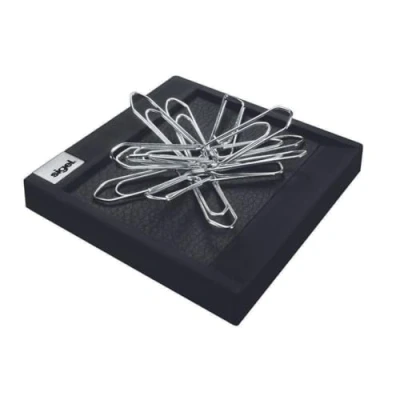 Image of SIGEL SA536 Paper Clip Carrier, imitation leather, 7.5 x cm, Black