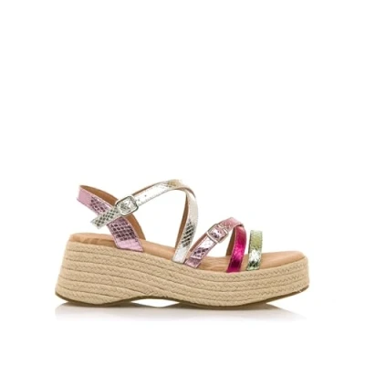 Image of mtng Giorgia Espadrilles, Women&#039;s, Size: 6, Keni green fuchsia pink silver Synthetics
