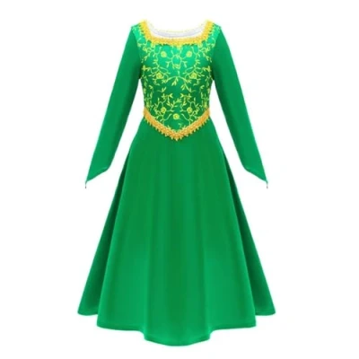 Image of Lito Angels Princess Fiona Fancy Dress Up Costume Party Outfit for Kids Girls Age 5 6 Years, Green