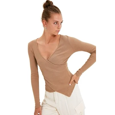Image of Trendyol FeMan Slim fit Basic Cache Coeur Knit Blouse