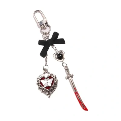 Image of Asukohu Stylish Gothic Keychain Pendant Fashionable Phone Lanyard Unique Charm Versatile Straps