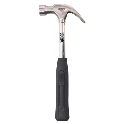 Image of Amtech 16oz (450g) Polished GS Claw Hammer with Steel Shaft