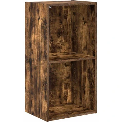 Image of vidaXL Bookcase Smoked Oak 40x30x77 cm Engineered Wood