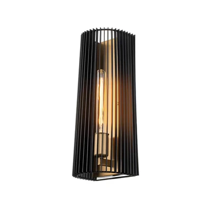 Image of Kichler Linara Wall Lamp Black &amp; Natural Brass