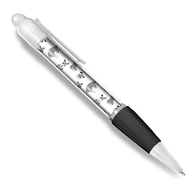 Image of Destination Vinyl ltd Beautiful and comfortable White Ballpoint Pen(Black Ink) Schnauzer Dog Pattern Puppy Fun #24158