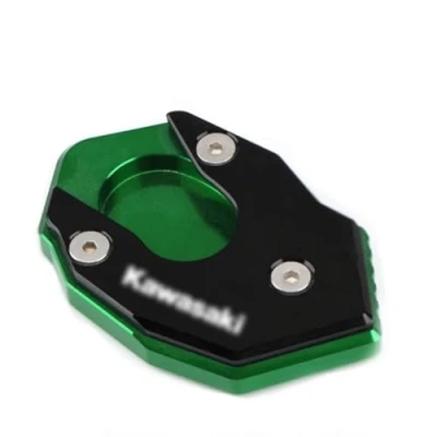 Image of Motorcycle Side Stand,Motorcycle Kickstand Foot Stand Extension Pad Support Plate Modified (Color : Black Green)