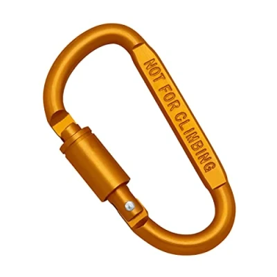 Image of MEAKTSMI Outdoor D Ring Locking Carabiner Keychain Clip Heavy Duty Climbing Camping Accessories