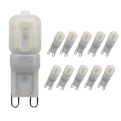 Image of 2.5 W LEDs with G9 Socket, Cold White 6000 K, 220 lm, Replacement for 20 Halogen Bulbs, 360 Beam Angle, AC 200 240 V, 10 x Units