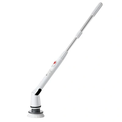 Image of Electric Spinning Scrubber Reach High Places no Stretching Bath, Shower, Tile, Glass &amp; Floors 4 Interchangeable Cleaning Heads 2 speeds; 200rpm or 300rpm from Easylife