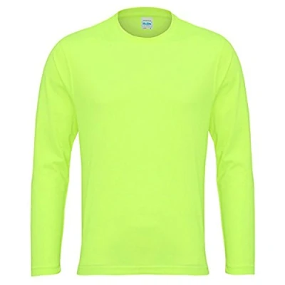 Image of AWDis Long Sleeve Cool T Electric Yellow