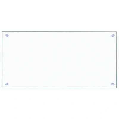 Image of vidaXL Kitchen Backsplash Transparent 80 x 40 cm Tempered Glass