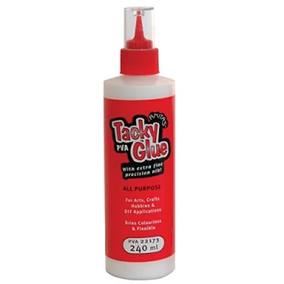 Image of Anita&#039;s Tacky Poly Vinyl, PVA Craft Glue, 240ml, Ideal For Paper Crafting, All Purpose Adhesive With Strong Tack, Wood, Paper, Card, Leather, Foam, Fabric, Use Making Slime, Dries Clear