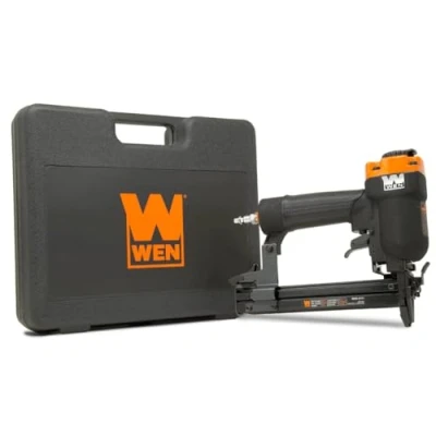 Image of WEN 61711 18 Gauge 3/8 Inch to 1 Air Powered 1/4 Narrow Crown Pneumatic Stapler, Black