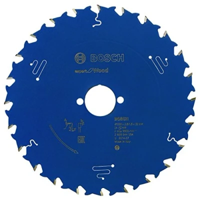 Image of Bosch 2608644054 EXWOH 24 Tooth Top Precision Circular Saw Blade, 0 V, Blue