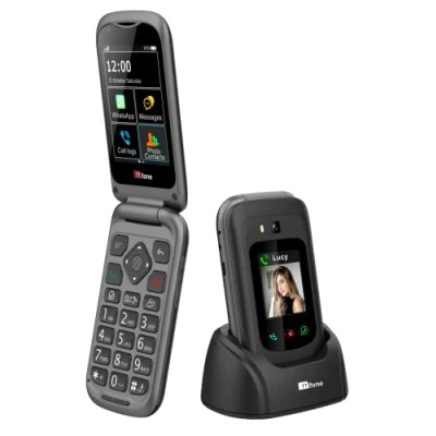 Image of TTfone TT970 Whatsapp 4G Touchscreen Senior Big Button Flip Mobile Phone Pay As You Go Prepaid Easy and Simple to Use (£0 Credit, Three)