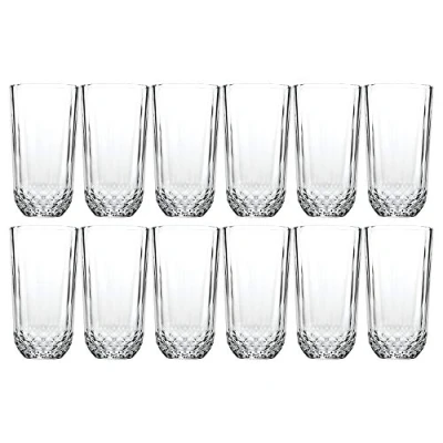 Image of Set of 6/12 Tumbler Drinking Juice Cocktail Water Dining Glassware 345ml (12)