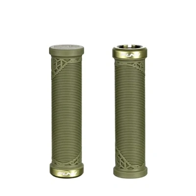 Image of Funn Hilt JR Mountain Bike Handlebar Grips with Single Lock On Clamp, Bicycle Locking 19 mm Inner Diameter, Short For Youth, Girls and Boys (Olive Green)