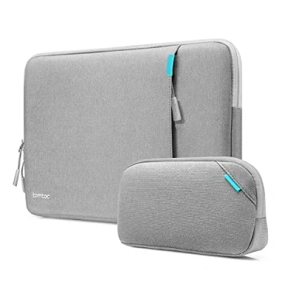 Image of tomtoc 360 Protective Laptop Sleeve Set for 14 inch New MacBook Pro M4/M3/M2/M1 Pro/Max A3112 A3401 A3185 A2992 A2918 A2779 2024 2021, Water Resistant Case Bag with Organized Accessory Pouch