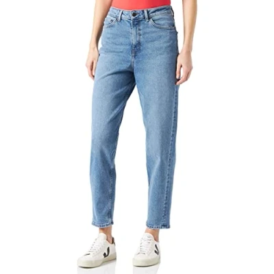 Image of JJXX Jack &amp; Jones Women&#039;s JXLISBON MOM HW CC4006 NOOS Jeans, Medium Blue Denim, 31/32
